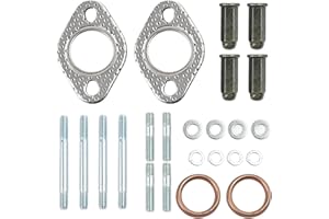 Minho GY6 50cc 80cc 125cc 150cc Intake and Exhaust Stud Nuts Come with Exhaust Gasket Compatible for 139QMB 139QMA 152QMI 157QMJ Engine Scooter Moped ATV Go-Kart Quad