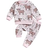 Doqcey Western Baby Boy Clothes Yee Haw Long Sleeve Sweatshirt Tops Ride Horse Pants Set Toddler Cowboy Fall Winter Outfit