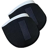 2 Pairs Sponge Shoulder Pads with Hook and Loop Tape 2cm Black White Sponge Pad Shoulder Pad Enhancer Shoulder Pads for Women Men Blazer Suit T-Shirt