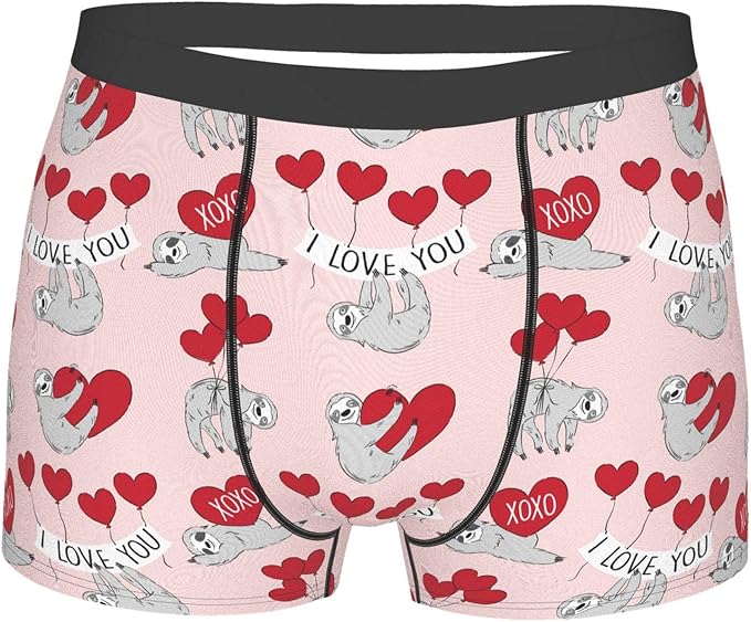 Mens Boxer Briefs Valentine's Day Sloth Love Underwear Breathable Boxer Briefs Amazon.ca