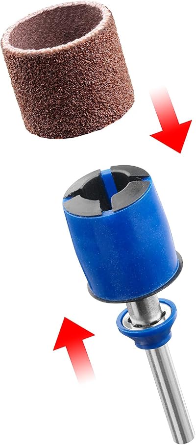 Dremel SC407 EZ SpeedClic Sanding Bands and Mandrel Set 2 Bands 13 mm 60/120