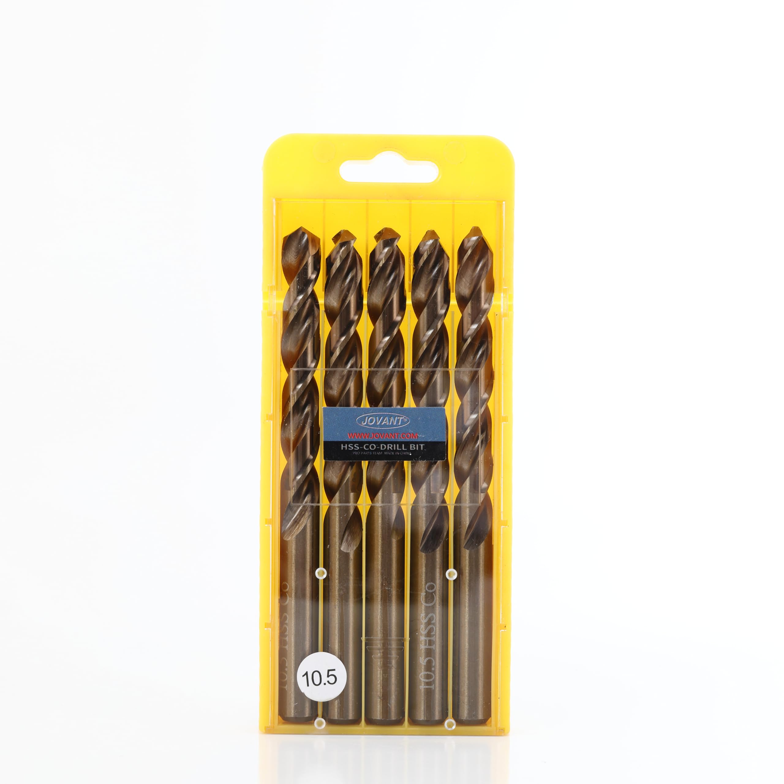 13/32 Inch(10.5mm) Cobalt Drill Bits, M35- HSS High Speed Steel for Drill/Driver Stainless Steel Heavy Duty Twist Steel Drill Bits, 5pcs