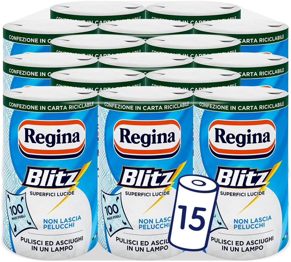 Regina Blitz Casa Paper 15 Rolls Multi-Purpose 3-Layer Towels