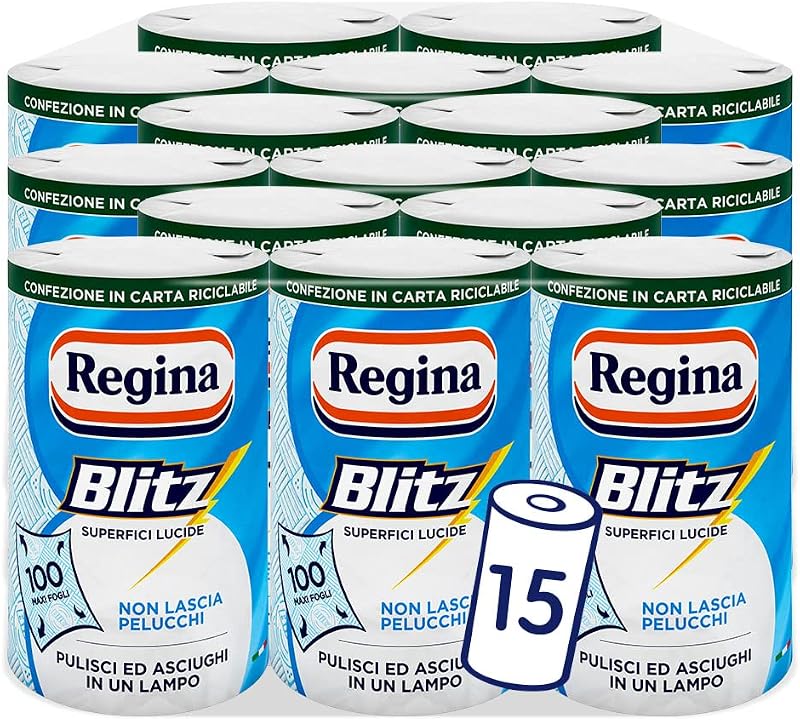 Regina Blitz Casa Paper 15 Rolls Multi-Purpose 3-Layer Towels
