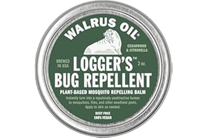 WALRUS OIL - Natural Bug Off Balm, 2 oz Plant-Based Mosquito Repellant Cream with Cedarwood & Citronella, Deet Free, 100% Veg