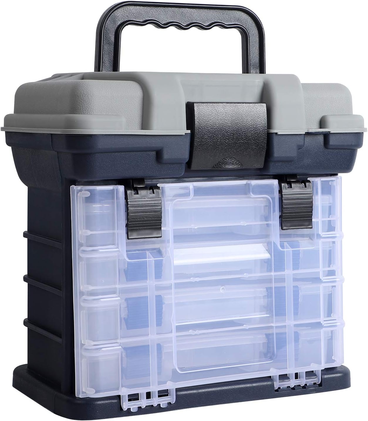 KINJOEK Fishing Tackle Box Kit, Portable 4 Layers Fishing Accessory Box Case, Fishing Tackle Storage for Fresh Water and Salt Water : Sports & Outdoors