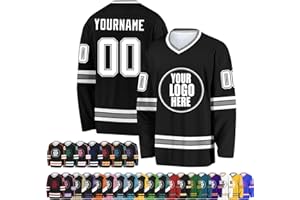 SPUXXZPSHU Custom Hockey Jersey for Men/Women/Kid/Youth, Personalised Name/Number/Logo Over Size Hockey Shirt
