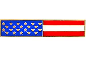 LEO Challenge Coins EL6-021 Gold US Flag Metal and Cloisonné Citation Commendation Bar Pin Police CBP Border Patrol LAPD NYPD Chicago Boston Baltimore