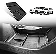 Muslogy Lower Center Console Organizer Compatible with 2024 2025 GMC Acadia & Chevy Traverse Accessories Interior Storage Divider Bottom Insert Tray with Anti-Slip Mats