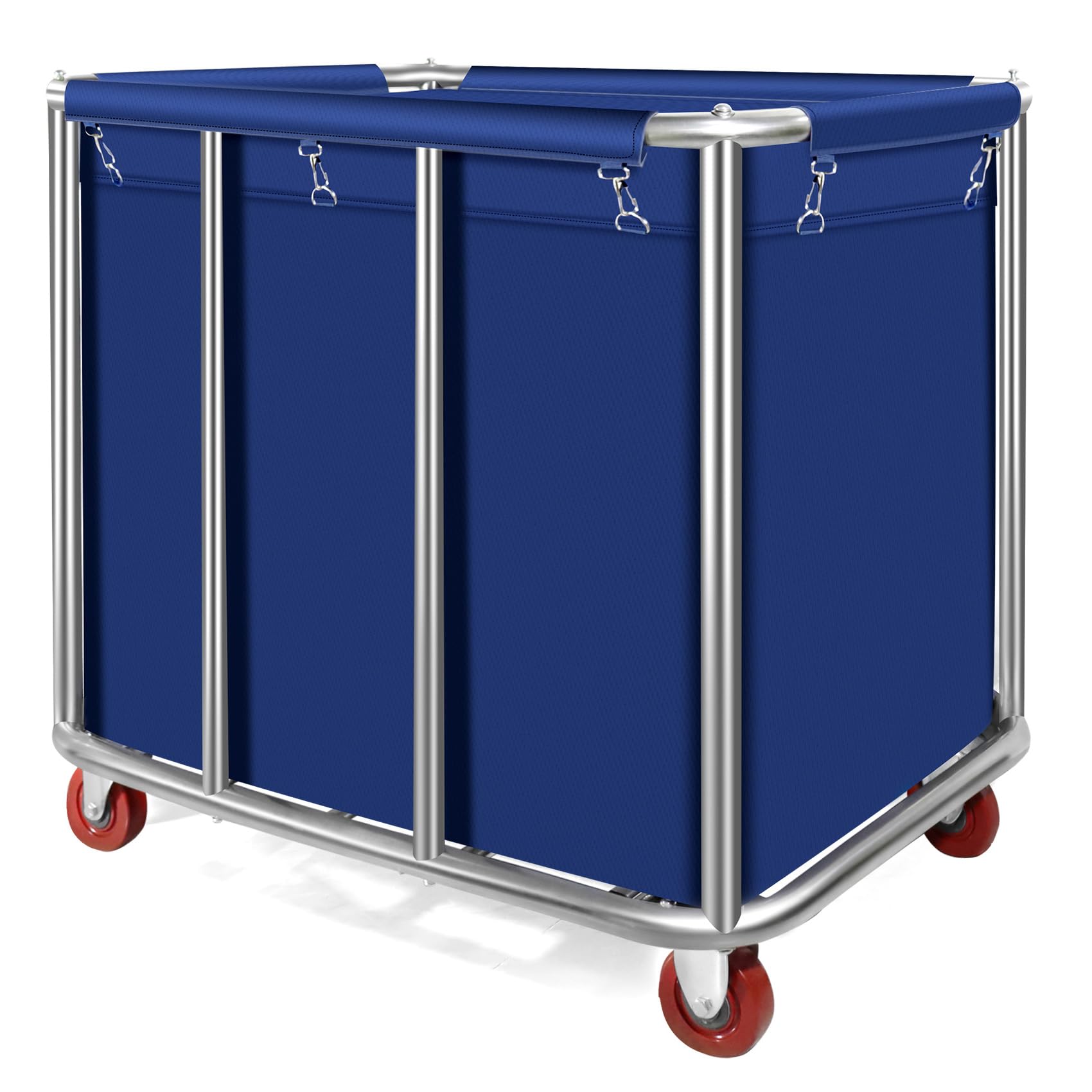 Picture of Commercial Laundry Cart with Wheels 11.35 Bushel Industrial Laundry ...