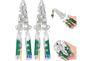 18 in 1 Foldable Ｗire Stripper, 2025 New Wire Strippers with Voltage Detector, Multifunctional Wire Stripping Pliers for Cutt