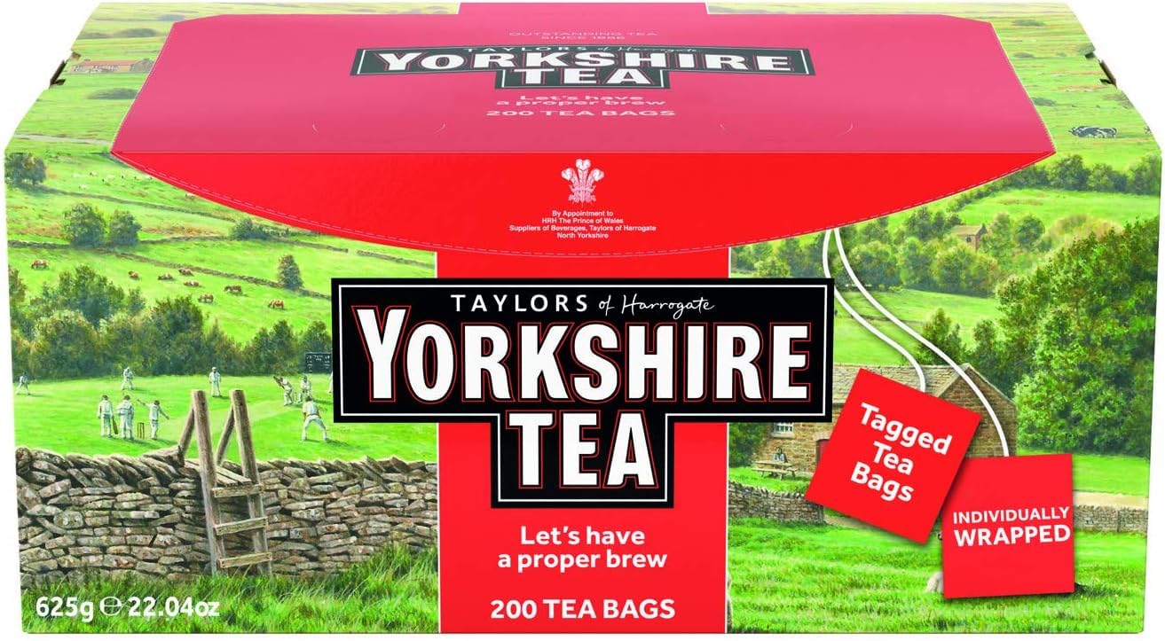 Yorkshire Tea, 200 Individually Wrapped & Tagged Tea Bags