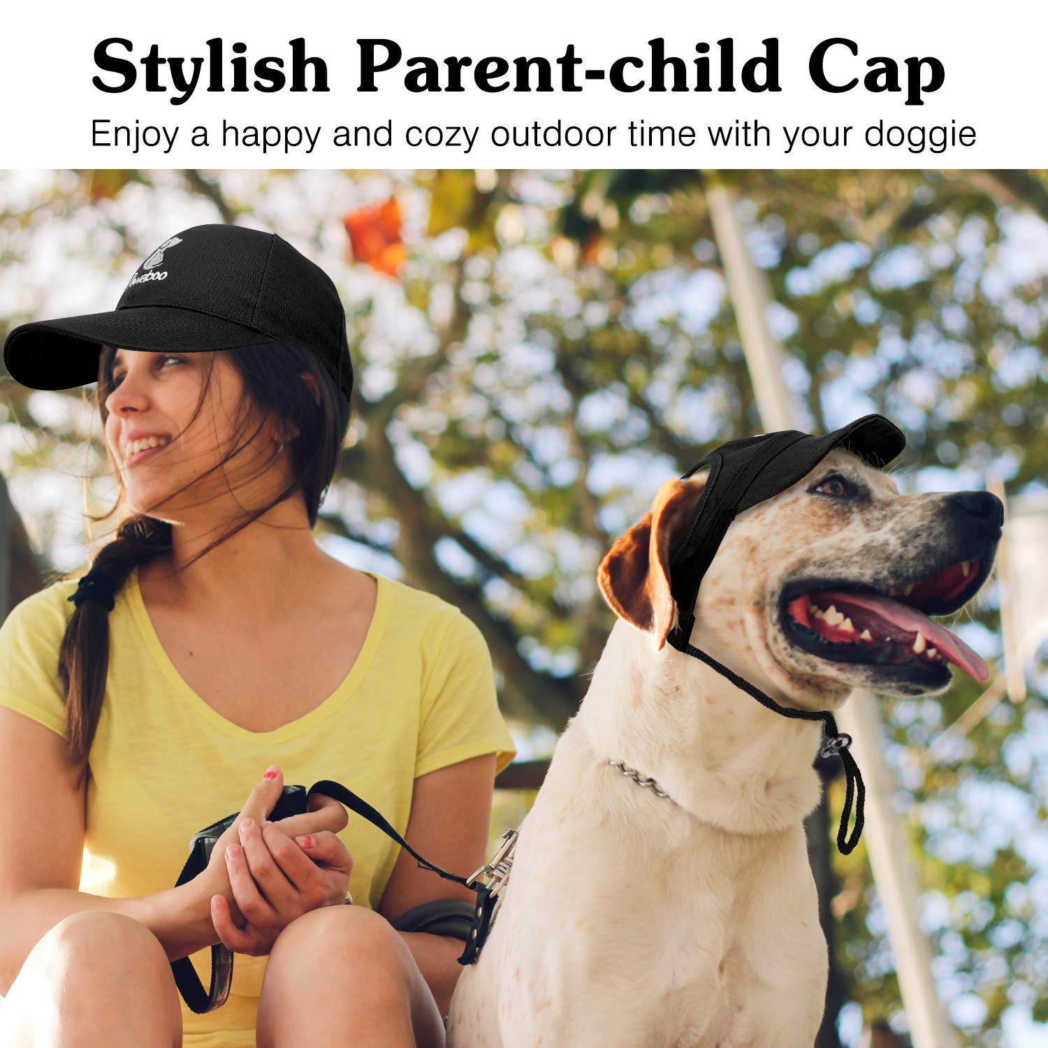 matching hats for dog and owner