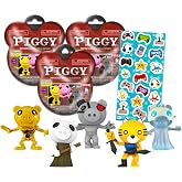 Piggy Blind Bags Set for Kids - Bundle With 3 Series 2 Bags, Mini Figurines, Stickers | Roblox Mystery Figures Set for Boys and Girls