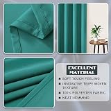 Rayyan Linen Readymade Blackout Eyelet Ring Top Curtains 46x72 Teal view 3