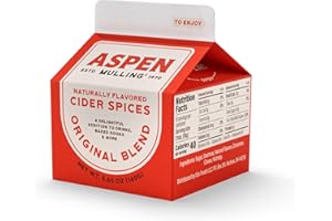 Aspen Mulling Cider Spices Original Blend. Cinnamon, Nutmeg, & Clove. Holiday Mulling Spice Mix for Spiced Cider, Mulled Red Wine, & Festive Winter Beverage Mix. 5.65 oz.