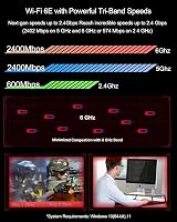Ubit AX210 WiFi 6E Card 5400Mbps PCIe Intel Bluetooth 5.3 Desktop Windows 11/10 view 2