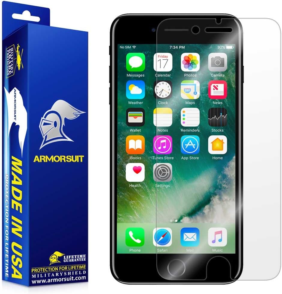 ArmorSuit MilitaryShield Screen Protector for Apple iPhone 7 - [Max Coverage] Anti-Bubble HD Clear Film