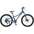 Royalbaby Kids Mountain Bike Aluminium 20/24 Inch MTB Sports Bicycle, 1-Speed/8-Speed Hardtail Dual Disc Brakes Front Suspension Boys Girls Teens Ages 7+ Years