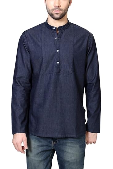 Men's Mid Thigh Cotton Kurta