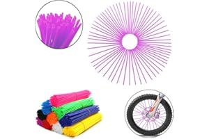 COBIKE 72Pcs Universal Wheel Spoke Wraps Wrenchs Skins Pipe Trim Decoration Protector For Motorcycle Dirt Bike Yamaha Honda BMW Suzuki Kawasaki(purple)