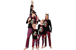 Rnxrbb 2025 Matching Family Christmas Pajamas Holiday Family Christmas Pjs Set Sleepwear Xmas Jammies Men Women Kids Couples