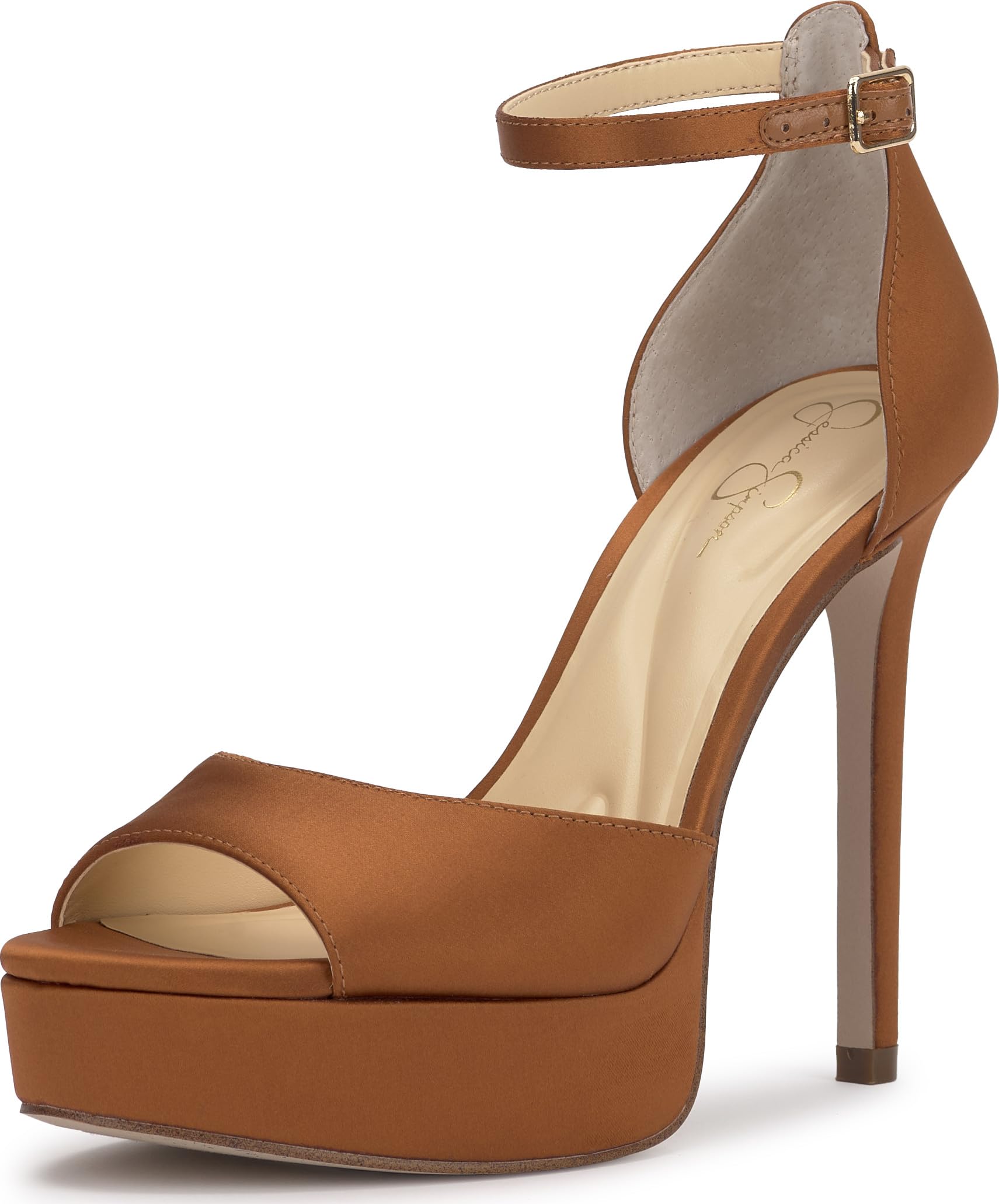 Jessica Simpson Sohilea Platform Peep Toe Pump, Golden Copper, 9.5
