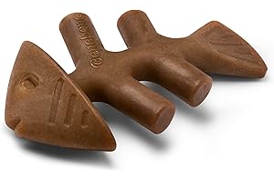 Benebone Fishbone Durable Dog Chew Toy for Aggressive Chewers, Real Fish, Made in USA, Large