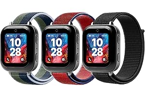 NewJourney Kids Nylon Bands Compatible with Bark Watch, Breathable Hook&Loop Band for Boys Girls