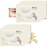 Easilydays 5Pcs 94.4% Triple Rice Ferment Complex Under Eye Patches for Dryness &amp; Dark Circles, Moisturizing, Firming, Deeply Nourishing, Revitalizing, Hydrate, Reduce Wrinkles and Fine Lines Undereye