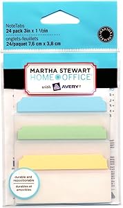 Martha Stewart Home Office with Avery NoteTabs, 3" x 1.5", 24 Pack