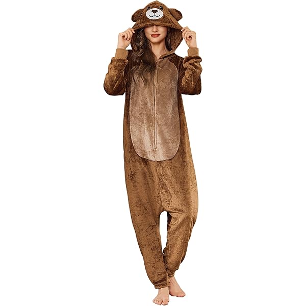 Cute One-Piece Ekouaer Animal Onesie Pajamas Super Soft Adult
