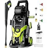 FOTING Pressure Washer 4500 PSI Electric Power Washer with 4 Quick Connect Nozzle & Foam Cannon&Inlet Hose&Filter, 3.2 GPM Hi
