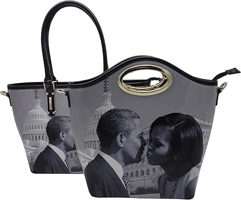 michelle obama purse black and white