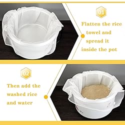 Rice Net,43" x 43" Sushi Rice Cooking Net,Non-Stick
