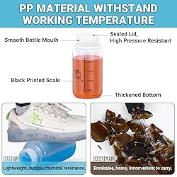 UMETASS 8oz/250ml Wide Mouth Plastic Bottles with