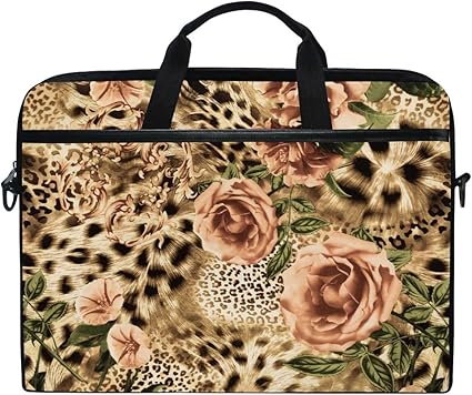 leopard print lightweight suitcase