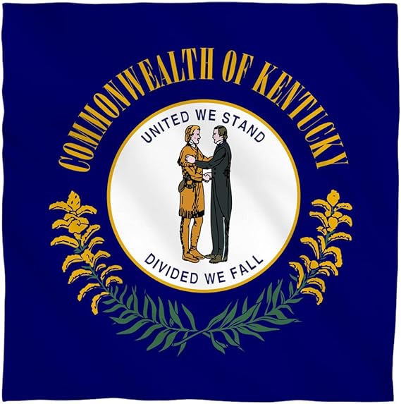 Kentucky Flag Bandana (21 in x 21 in) Clothing