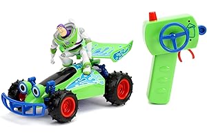 Jada Disney Pixar Toy Story 4 Turbo Buggy W/ Buzz Lightyear Radio Control Vehicle, 2.4 Ghz, 1: 24, Multi