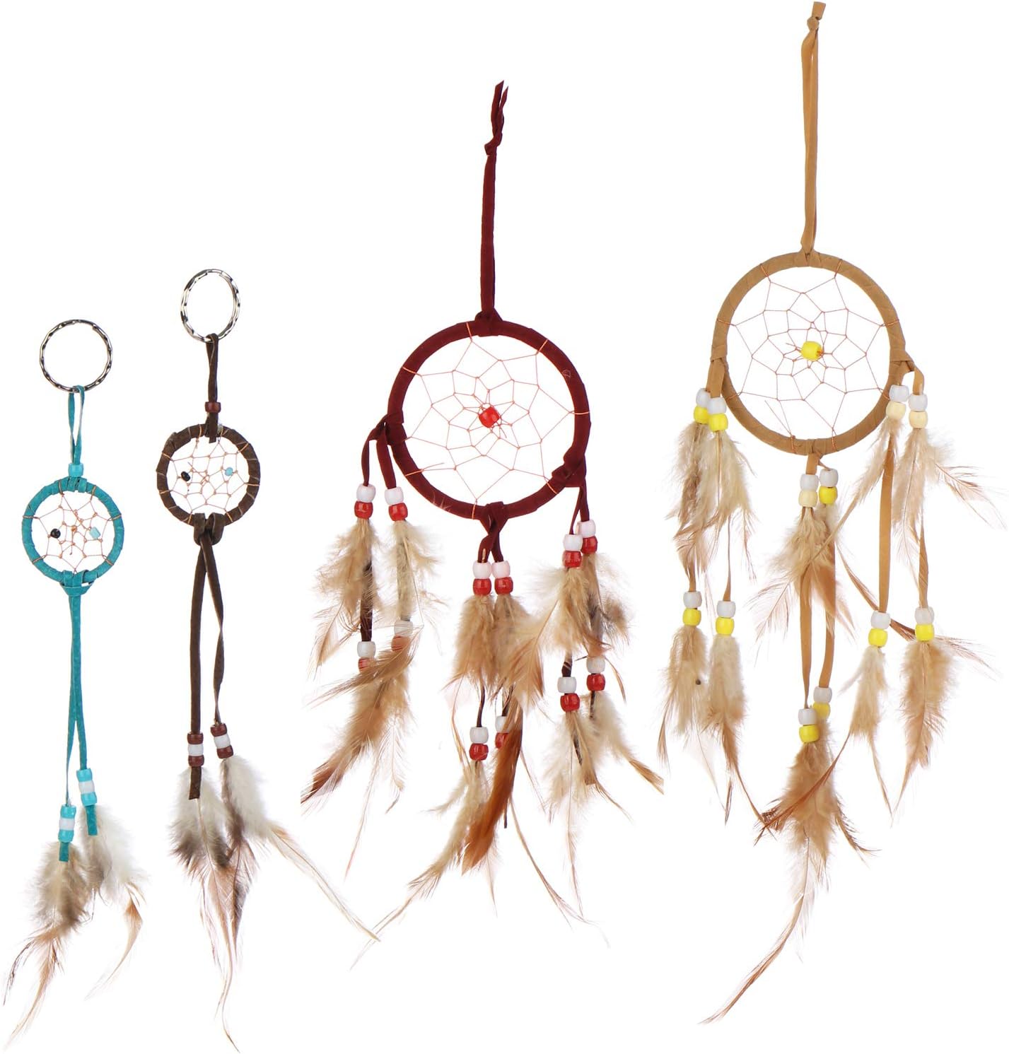 Com Four Set Da 4 Pezzi Acchiappasogni Per Dormire Bene La Notte Portachiavi Per Pensieri Positivi Applique Decorativa Per La Tua Stanza 08 Pezzi Set Acchiappasogni Amazon It Casa E Cucina