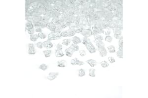 Skyflame High Luster 10-Pound Regular Fire Glass for Fire Pit Fireplace Garden Landscaping Platinum 1/2" Size