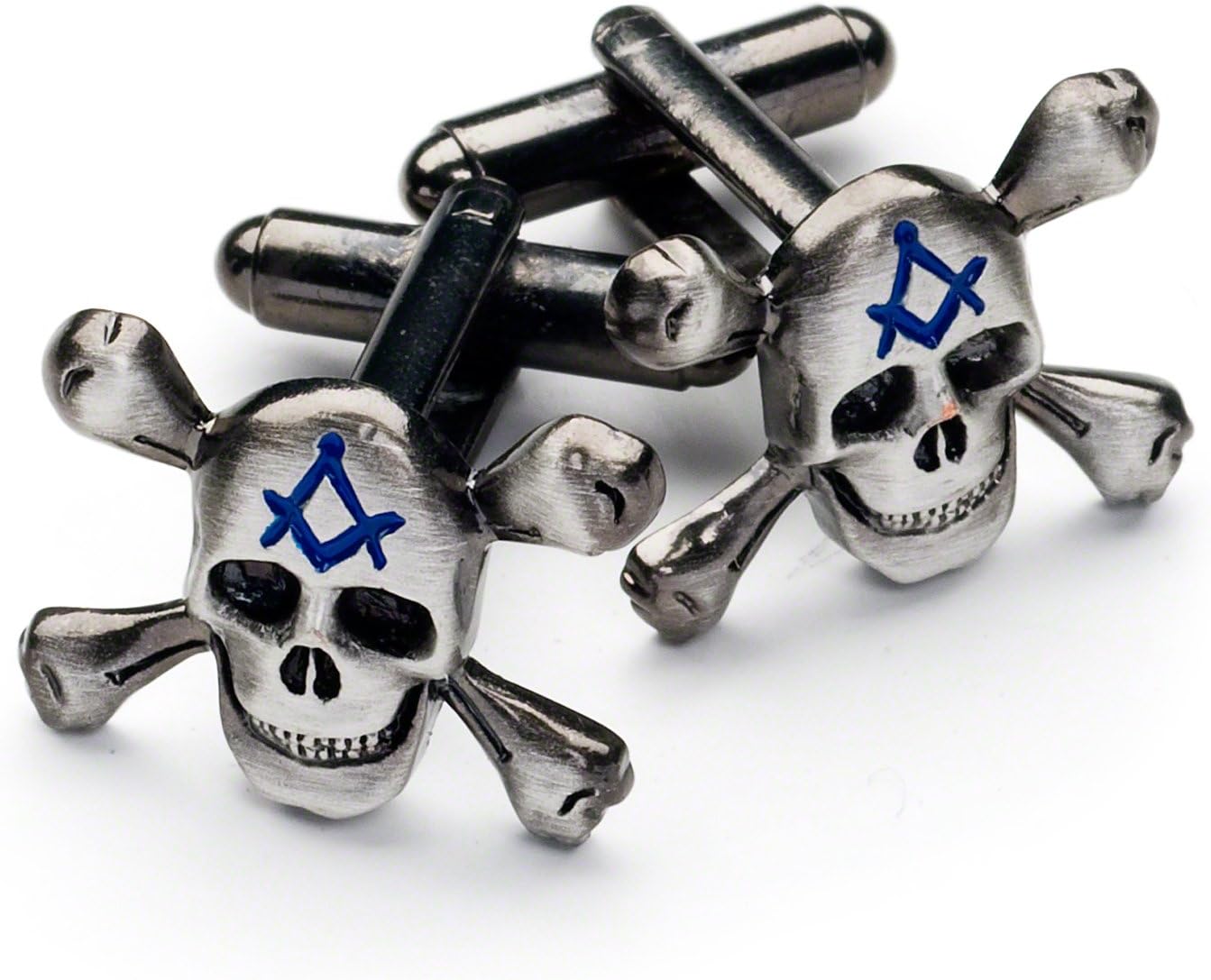 Gemelos Masonic de calavera y huesos, incluye caja: Amazon.es: Jardín