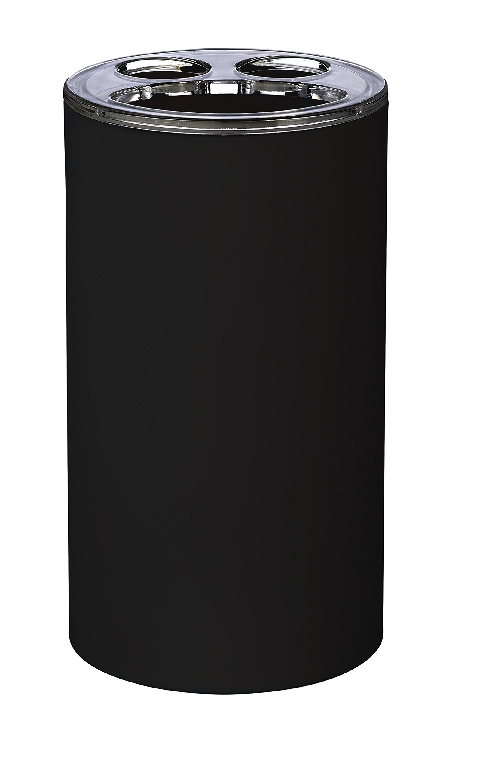 Ridder Toothbrush Holder Touch, Poly Resin, Black, 7 x 7 x 11.8 cm