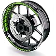 MC MOTOPARTS 17" Wheel Rim Decals Stickers Compatible with ZX10R ZX10RR ZX-6R ZX-6RR 636 Z900 Z1000 Z650 Ninja 400 Ninja 500 R Z500 2024 2025 KLE 650 ZX-4R Green