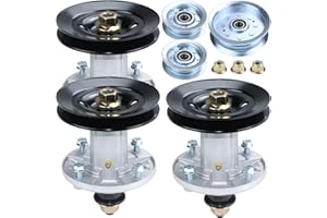 GELASKA 3 Pack GY21098 Spindle with GX22616 Spindle Pulley GY20629 Pulley GY20067 Pulley Replaces GY20454, AUC15811, GY20962 