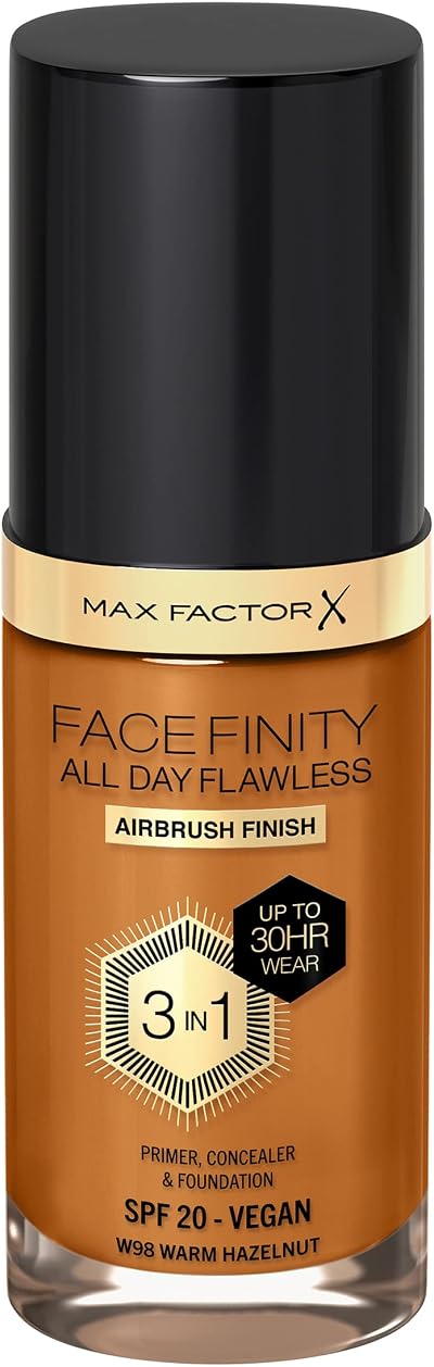 Max Factor Facefinity 3-in-1 Foundation SPF20 98 Warm Hazelnut 30ml