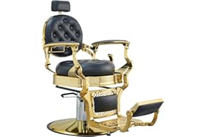 Nazalus Barber Chair Hair Salon Chair,Heavy Duty 700 LBS, for Hair Stylist Barber Beauty Tattoo Massage(Red Round)