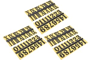 SHINEOFI 6pcs Clock Numeral Kit Arabic and Roman Numbers Self-Adhesive Wall Clock Repair Parts