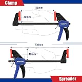 WORKPRO 4-Pack 115mm Mini Bar Clamps & 8 Spring Clamps for Woodworking view 6