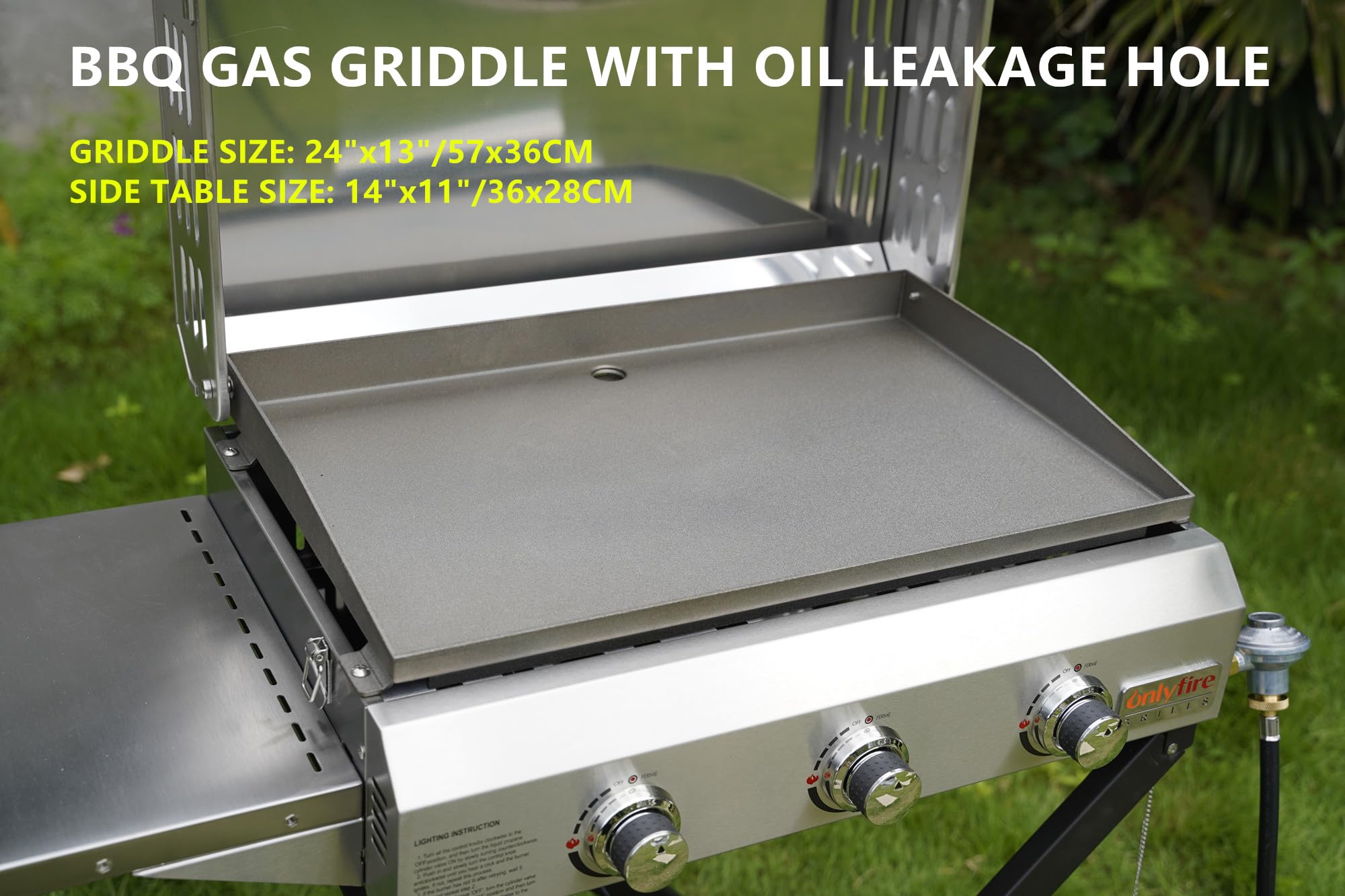 Mua Onlyfire Portable BBQ Gas Griddle 3Burner with Foldable Cart